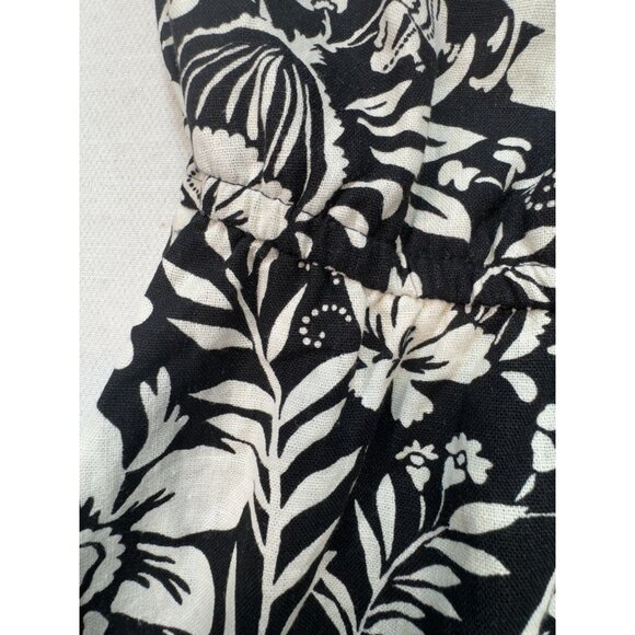 Maggy London Womens Buckle Halter Midi Dress Size 12 Black Floral Couture NWT - Picture 11 of 16